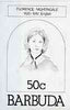 Barbuda 1981 Florence Nightingale 50c imperf progressive colour proof printed in black only unmounted mint, as SG 546