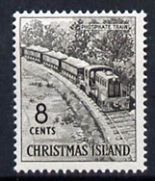 Christmas Island 1963 Phosphate Train 8c from definitive set unmounted mint, SG 15