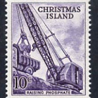 Christmas Island 1963 Phosphate Crane 10c from definitive set, SG 16 unmounted mint