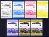 St Vincent - Bequia 1985 Locomotives #4 (Leaders of the World) 55c (4-6-2,Class H4 USA) set of 7 imperf se-tenant progressive proof pairs comprising the four individual colours, plus 2, 3 and all 4-colour composites unmounted mint