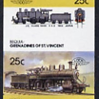 St Vincent - Bequia 1985 Locomotives #4 (Leaders of the World) 25c (4-4-0 Class 6400 Japan) imperf se-tenant proof pair in issued colours from limited printing unmounted mint*