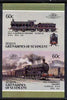 St Vincent - Bequia 1987 Locomotives #5 (Leaders of the World) 60c (0-6-0 Hull & Barnsley Class LS) imperf se-tenant proof pair in issued colours from limited printing unmounted mint*