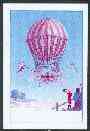 St Thomas & Prince Islands 1980 Balloons 3Db (Von Lütgendorf) imperf progressive proof printed in blue & magenta only unmounted mint