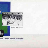 Norfolk Island 1982c 27c pre-stamped p/stat envelope commemorating 21st Anniversary of Norfolk Island Bowling Tournament