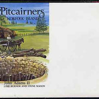Norfolk Island 1982c 'The Pitcairners' 33c pre-stamped p/stat envelope commemorating John Adams II (Stone Mason)