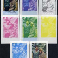 Eynhallow 1982 Princess Di's 21st Birthday imperf deluxe sheet (£2 value) set of 8 progressive proofs comprising the 4 individual colours plus two 2-colour, 3 and all 4-colour composites unmounted mint