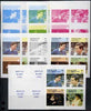 Nagaland 1982 Royal Baby opt on Royal Wedding imperf sheetlet containing set of 4 values, the set of 8 imperf progressive colour proofs comprising single colours and various colour combinations incl completed design (32 proofs) unmounted mint