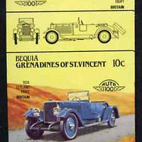 St Vincent - Bequia 1984 Cars #2 (Leaders of the World) 10c (1924 Leyland Eight) imperf se-tenant proof pair in issued colours from limited printing unmounted mint*