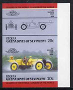 St Vincent - Bequia 1984 Cars #2 (Leaders of the World) 20c (1911 Marmon Wasp) imperf se-tenant proof pair in issued colours from limited printing unmounted mint*