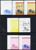 St Vincent - Bequia 1986 Cars #5 (Leaders of the World) 25c (1910 Stanley Model 60) set of 7 imperf se-tenant progressive colour proof pairs comprising the four individual colours plus 2, 3 and all 4-colour composites unmounted mint