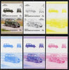 St Vincent - Bequia 1987 Cars #7 (Leaders of the World) 75c (1936 Ford Popular) set of 6 imperf se-tenant progressive colour proof pairs comprising the four individual colours plus 2 and all 4-colour composites unmounted mint