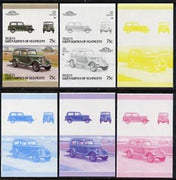 St Vincent - Bequia 1987 Cars #7 (Leaders of the World) 75c (1936 Ford Popular) set of 6 imperf se-tenant progressive colour proof pairs comprising the four individual colours plus 2 and all 4-colour composites unmounted mint