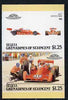 St Vincent - Bequia 1987 Cars #7 (Leaders of the World) $1.25 (1977 Coyote Ford) imperf se-tenant proof pair in issued colours from limited printing unmounted mint*