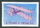 St Thomas & Prince Islands 1979 Aviation History 0.5Db (Wright Flyer 1) imperf progressive proof printed in blue & magenta only unmounted mint
