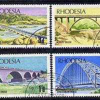 Rhodesia 1969 Bridges of Rhodesia set of 4 cds used, SG 435-8