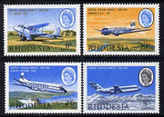Rhodesia 1966 20th Anniversary of Central African Airways set of 4 unmounted mint, SG 393-6