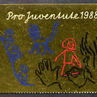 Switzerland 1988 Pro Juventute Booklet - Child Development School Age - containing 3 panes of 4,50c + 20c 'Playing triangles', complete and very fine SG JSB38