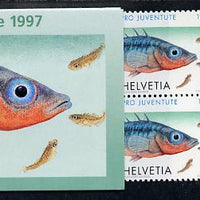 Switzerland 1997 Pro Juventute Booklet - Wildlife (Grayling) complete and very fine SG JSB47