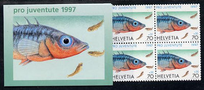 Switzerland 1997 Pro Juventute Booklet - Wildlife (Grayling) complete and very fine SG JSB47