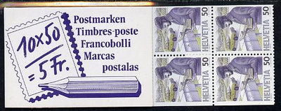 Switzerland 1988 The Post Past & Present 5f booklet complete and very fine, SG PS60