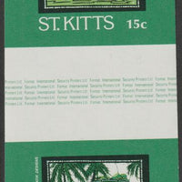 St Kitts 1985 Batik Designs 2nd series 15c (Bus) imperf inter-paneau gutter pair unmounted mint as SG 169