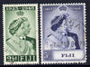 Fiji 1948 KG6 Royal Silver Wedding set of 2 cds used SG 270-1