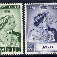 Fiji 1948 KG6 Royal Silver Wedding set of 2 cds used SG 270-1
