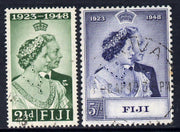 Fiji 1948 KG6 Royal Silver Wedding set of 2 cds used SG 270-1