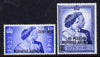 Morocco Agencies - Spanish 1948 KG6 Royal Silver Wedding perf set of 2 mounted mint, SG 176-7