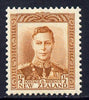 New Zealand 1938-44 KG6 1/2d orange-brown unmounted mint, SG 604