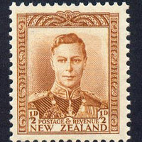 New Zealand 1938-44 KG6 1/2d orange-brown unmounted mint, SG 604
