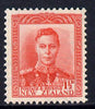 New Zealand 1938-44 KG6 1.5d scarlet unmounted mint, SG 608