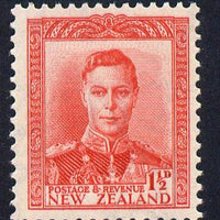 New Zealand 1938-44 KG6 1.5d scarlet unmounted mint, SG 608