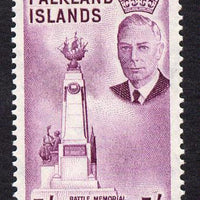 Falkland Islands 1952 KG6 Battle Memorial 5s lightly mounted mint, SG183