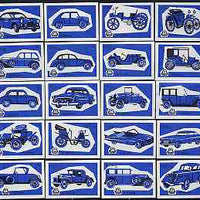 Match Box Labels - complete set of 20 Cars (blue on white) superb unused condition (Yugoslavian Drava series)