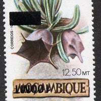 Mozambique 1994 Surcharged 100m on 12m50 Flowers with surch inverted unmounted mint SG 1373var