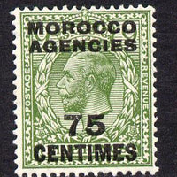 Morocco Agencies - French Currency 1925-34 KG5 75c on 9d olive-green unmounted mint, SG 208