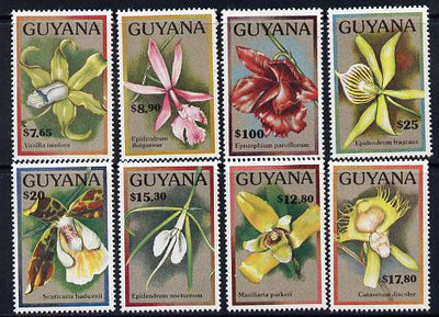 Guyana 1990 Flowers part set of 8 values unmounted mint SG 2862 etc