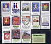 Match Box Labels - complete set of 14 Inn Signs, superb unused condition (Cornish Match Co for Anglia Barnaby)