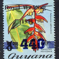Guyana 1982 Surcharged 440c on 60c on 3c on Royal Wedding overprint with 1982 omitted unmounted mint, SG 1004c