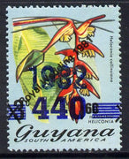 Guyana 1982 Surcharged 440c on 60c on 3c on Royal Wedding overprint (diagonal) unmounted mint, SG 1004b