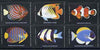 Match Box Labels - complete set of 6 Fish, superb unused condition (Finn Match Co)