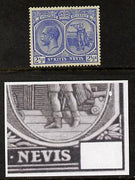 St Kitts-Nevis 1921-29 KG5 Script CA Columbus 2.5d ultramarine single mounted with white flaw in background (R12-5) SG 44