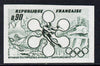 France 1972 Winter Olympic Games 90c imperf colour trial in green unmounted mint as SG 1949