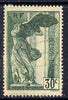 France 1937 National Museums 30c green mounted mint but some paper adhesion, well centred and fresh looking SG586