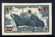 France 1941 Seamen's Dependents Relief Fund 1f+2f imperf in issued colours mounted mint Yv 502 as SG 708