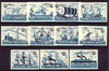 Match Box Labels - complete set of 11 Ships, superb unused condition (Yugoslavian Drava series)
