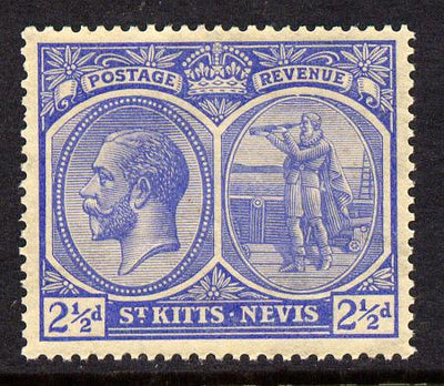 St Kitts-Nevis 1920-22 KG5 MCA Columbus 2.5d ultramarine unmounted mint SG 28