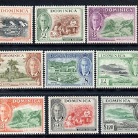 Dominica 1951 KG6 full face definitive set 15 values complete mounted mint SG 120-34