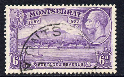 Montserrat 1932 KG5 Plymouth 6d violet fine cds used SG 90